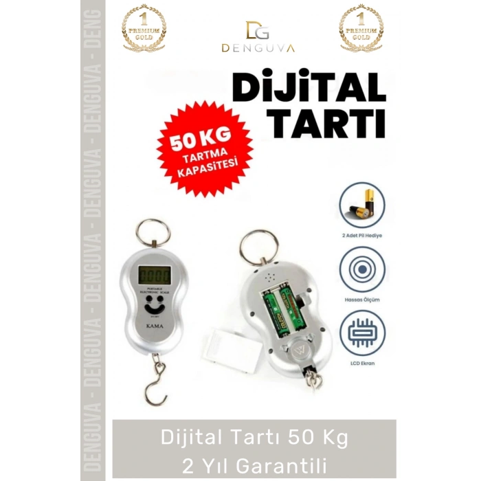 #BagajTartısı Elektronik Dijital El Kantarı Hassas Terazi Portatif Seyahat Tipi Askılı Bagaj Tartısı Max 50 Kg