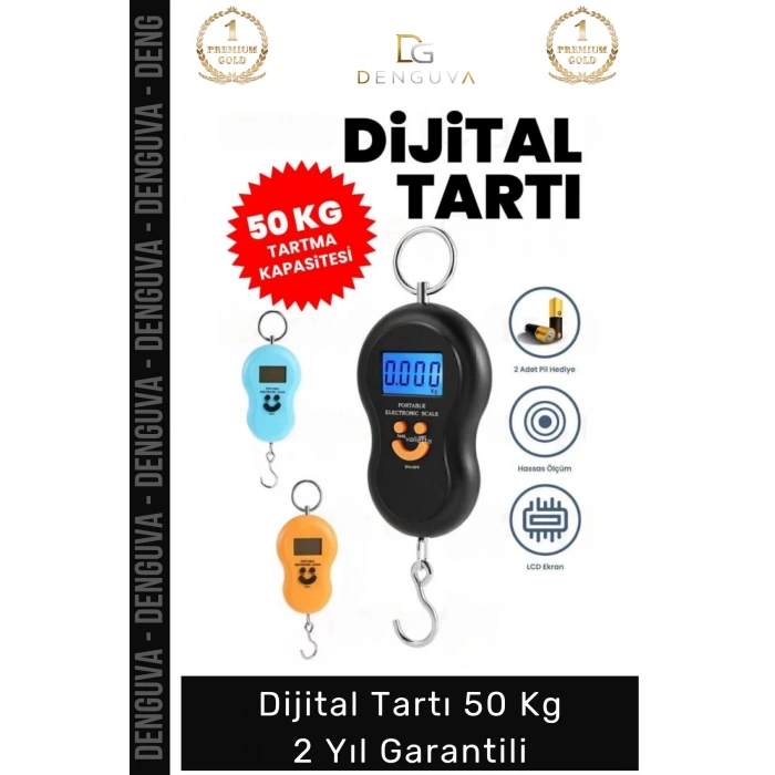 #BagajTartısı Elektronik Dijital El Kantarı Hassas Terazi Portatif Seyahat Tipi Askılı Bagaj Tartısı Max 50 Kg