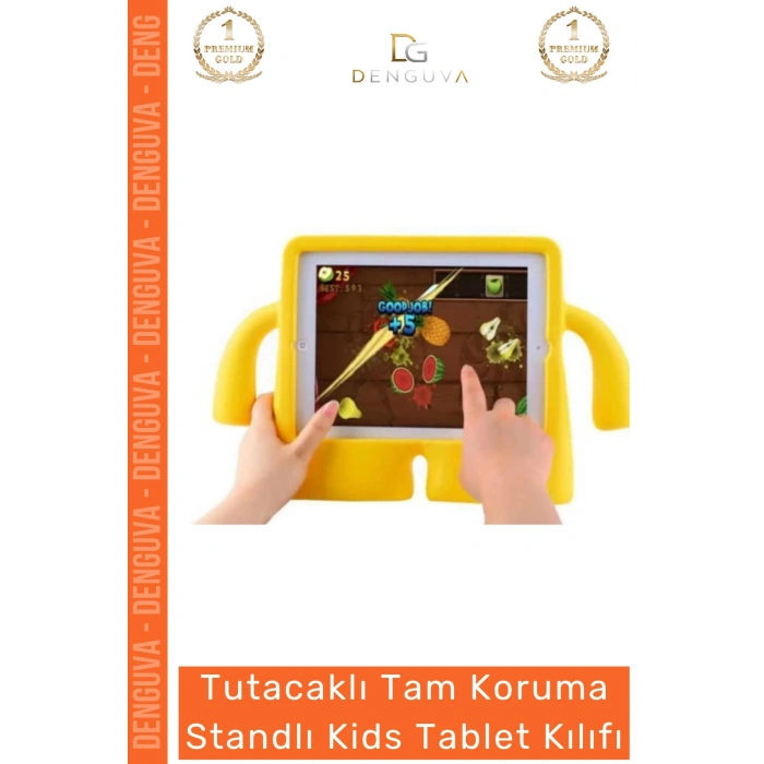 #TabletTutucu Apple iPad 7 8 9 Nesil 10 2 Inç Yumuşak Dokulu Tutacaklı Darbe Tam Koruma Standlı Kids