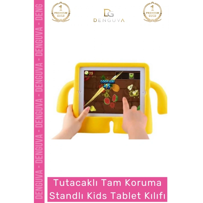 #TabletTutucu Apple iPad 7 8 9 Nesil 10 2 Inç Yumuşak Dokulu Tutacaklı Darbe Tam Koruma Standlı Kids