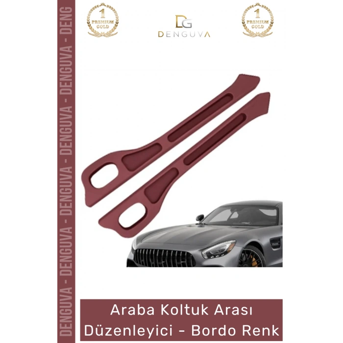 #AraçOrganizer Araç İçi Organizer İkili Set Premium Deri Araba Yan Cep Koltuk Arası Düzenleyici Bordo