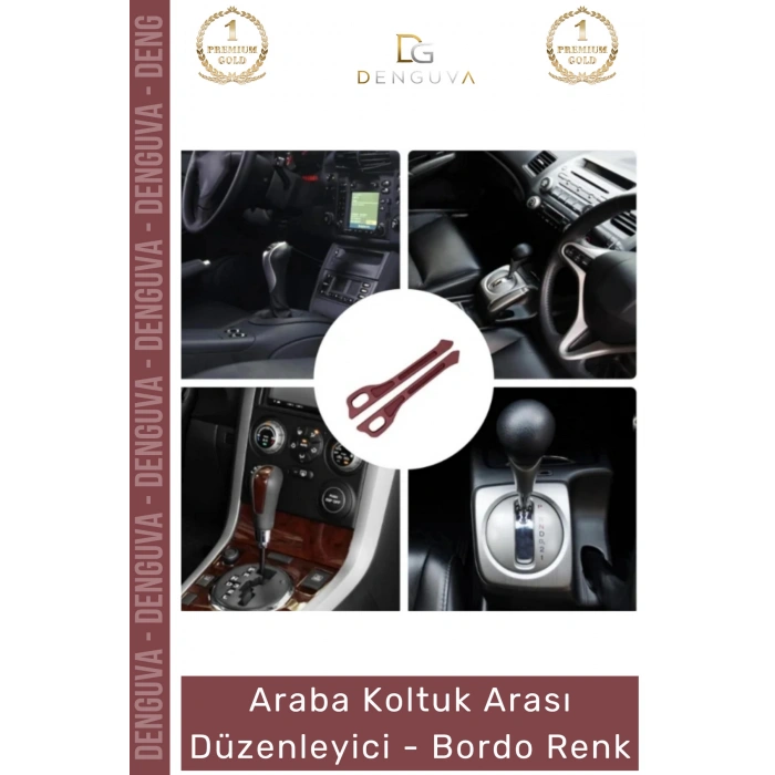 #AraçOrganizer Araç İçi Organizer İkili Set Premium Deri Araba Yan Cep Koltuk Arası Düzenleyici Bordo
