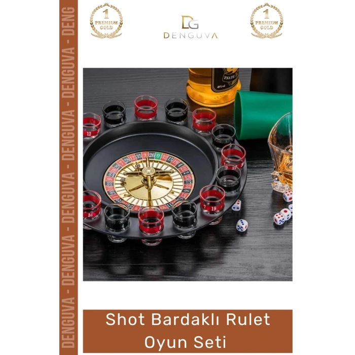 #RuletSeti Bardaklı Rulet Partisi Eğlence Aksesuarı Hediyelik Modern Oyun Seti Shot Roulette Set