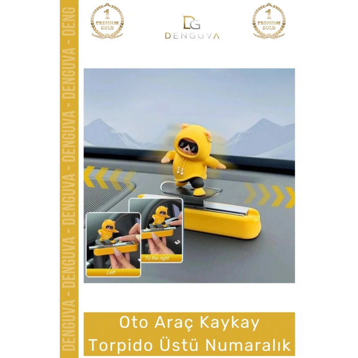 #Numaratör Hareketli Kayan Figür Kaykay Dekoratif Oto Aksesuar Numaratör Torpido Üstü Numaralık