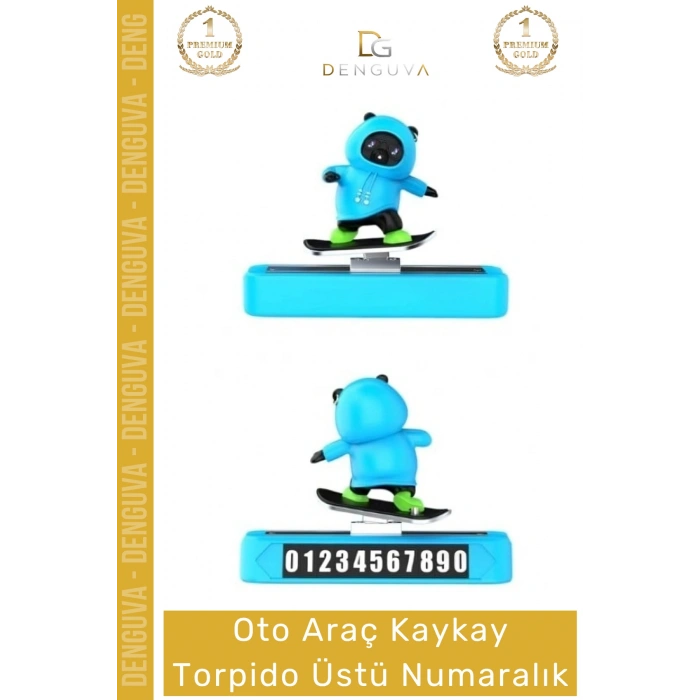 #Numaratör Hareketli Kayan Figür Kaykay Dekoratif Oto Aksesuar Numaratör Torpido Üstü Numaralık
