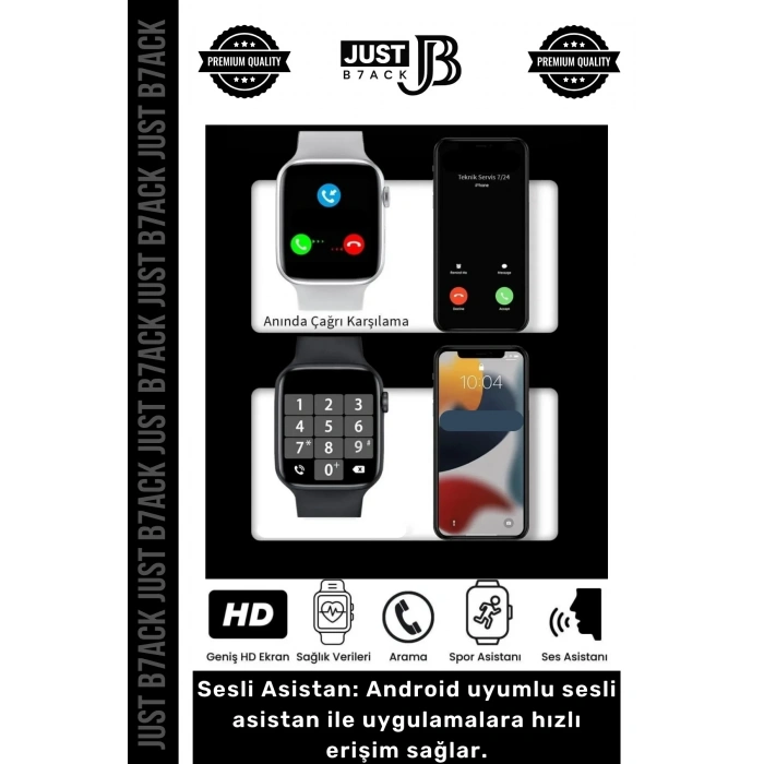 #AkıllıSaat 44mm T700s Watch 7 Ios Android Sağlık Sensörlü Bluetooth Aramalı Alarm Akıllı Saat