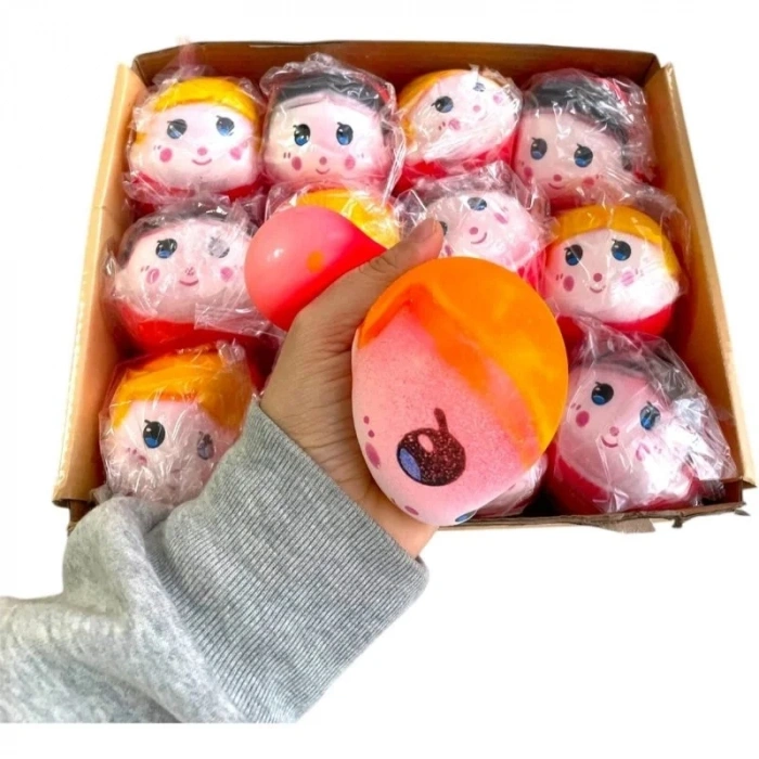 Kırmızı Başlıklı Kız Tasarımlı Squishy - 12li Paket Sevimli Eğlence Figürlü