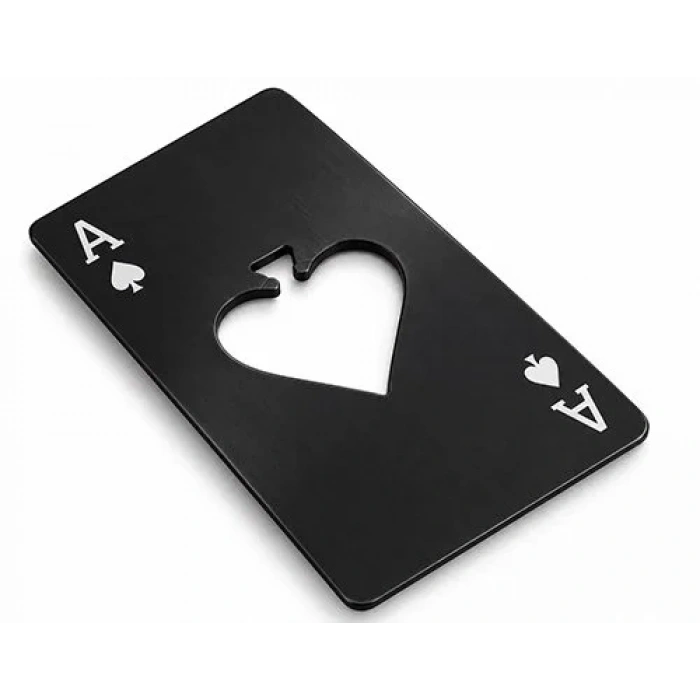Maça Ası Tasarımlı Metal Şişe Açacağı