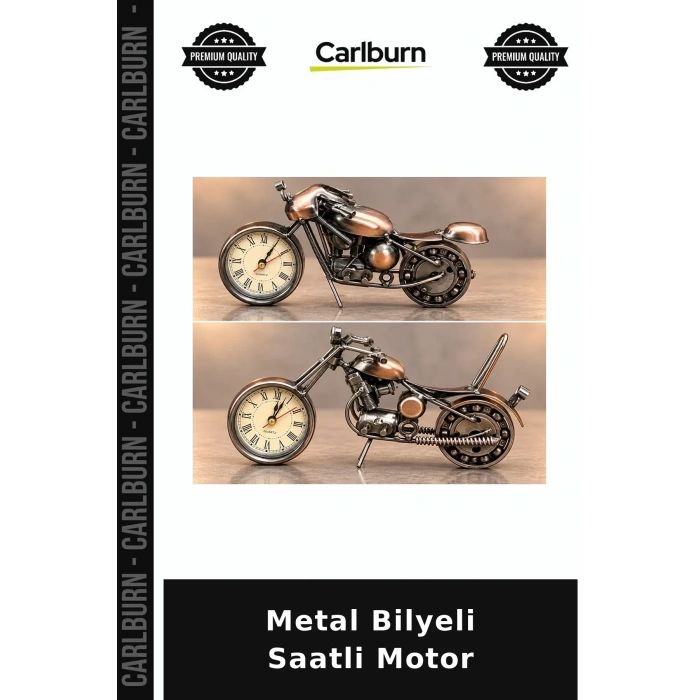 Metal Bilyeli Saatli Motor Saat Baba Süs