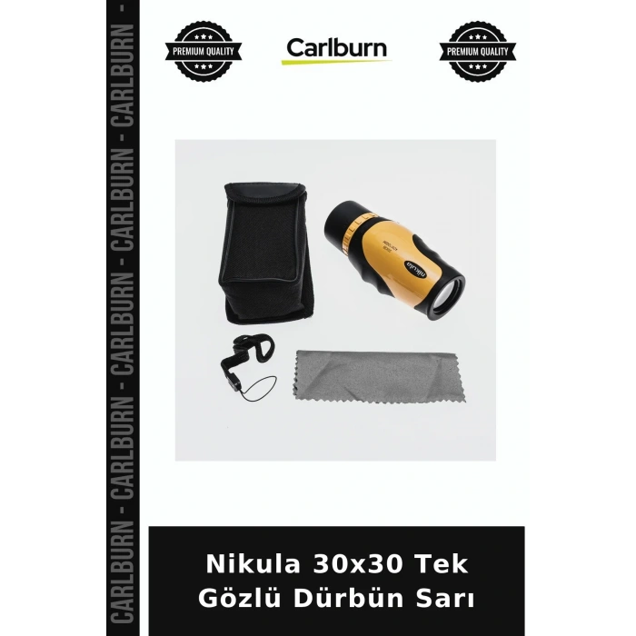 Nikula 30x30 Tek Gözlü Dürbün Sarı Tekli Optik Gezi Malzemesi