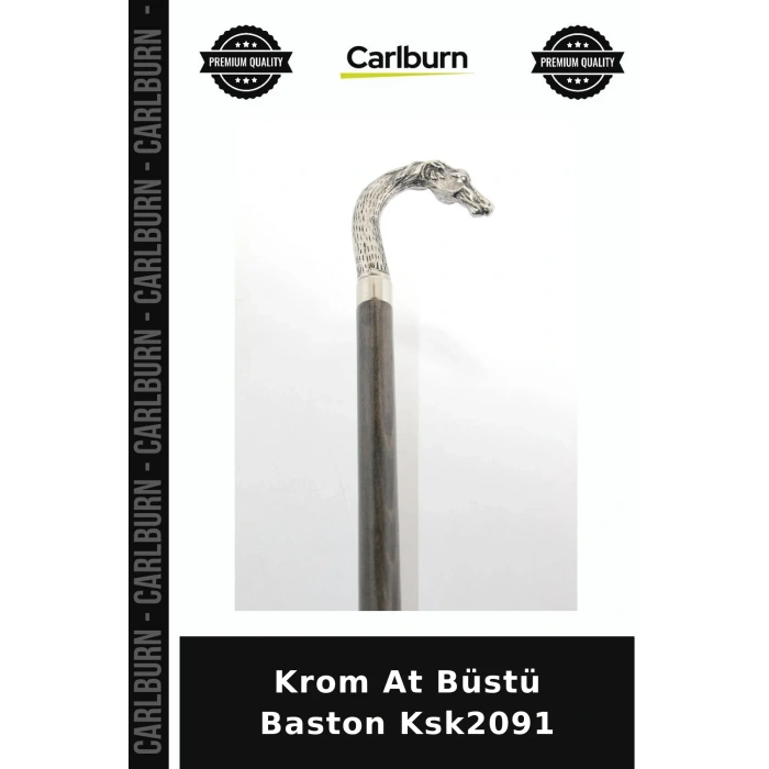 Özel Üretim Aksesuar Klasik Şık Krom At Büstü Baston Ksk2091