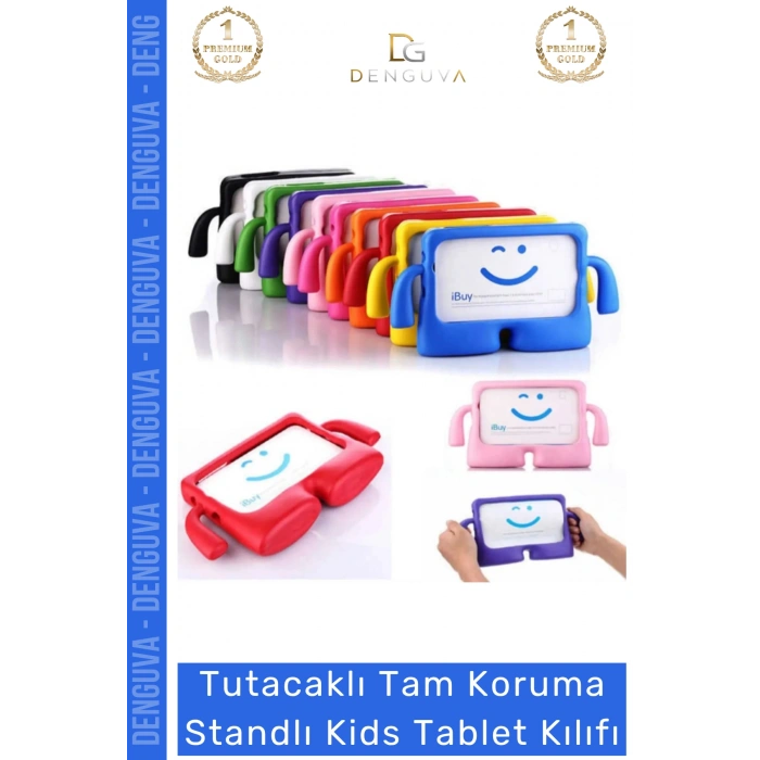 Özel Üretim Apple Ipad 7. 8. 9. Nesil 10.2 Inç Yumuşak Dokulu Tutacaklı Tam Koruma Standlı Kids