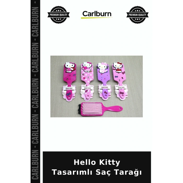 Özel Üretim Çocuk Aksesuar Sevimli Tarak Hello Kitty Tasarımlı Saç Tarağı