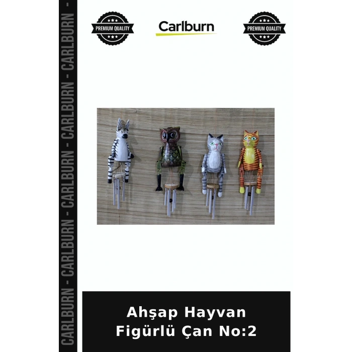 Özel Üretim Dekoratif Hediyelik Aksesuar Ahşap Hayvan Figürlü Çan No:2