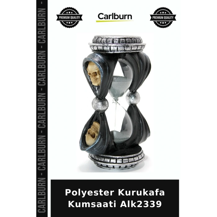 Özel Üretim Dekoratif Hediyelik Gothic Masaüstü Polyester Kurukafa Kumsaati Alk2339