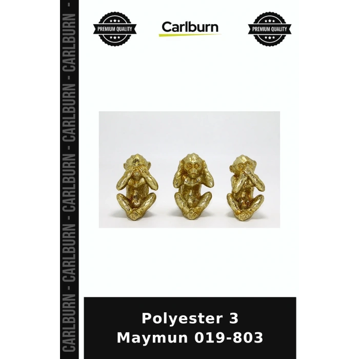 Özel Üretim Dekoratif Salon Figür Aksesuar Ev Hediyesi Polyester 3 Maymun 019-803
