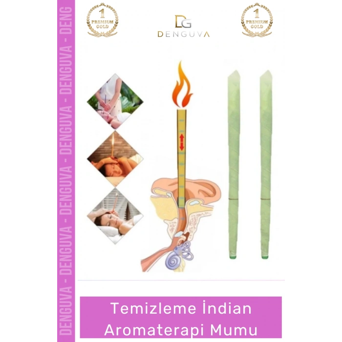 Özel Üretim Doğal Basınçlı Kulak Kir Temizleme İndian Aromaterapi Mumu - 2 Adet