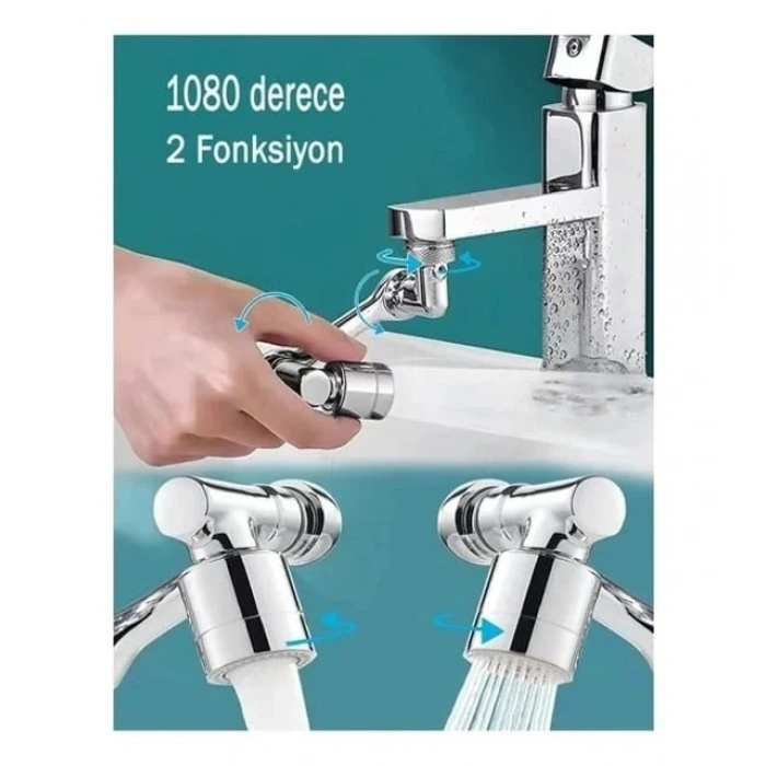 Özel Üretim Döner Pratik Mutfak Banyo Tasarruflu Akrobat Musluk Başlığı