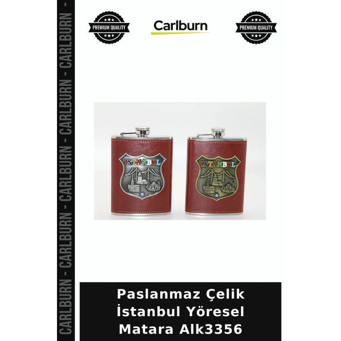 Özel Üretim Hediye Paslanmaz Çelik İstanbul Yöresel Matara Alk3356