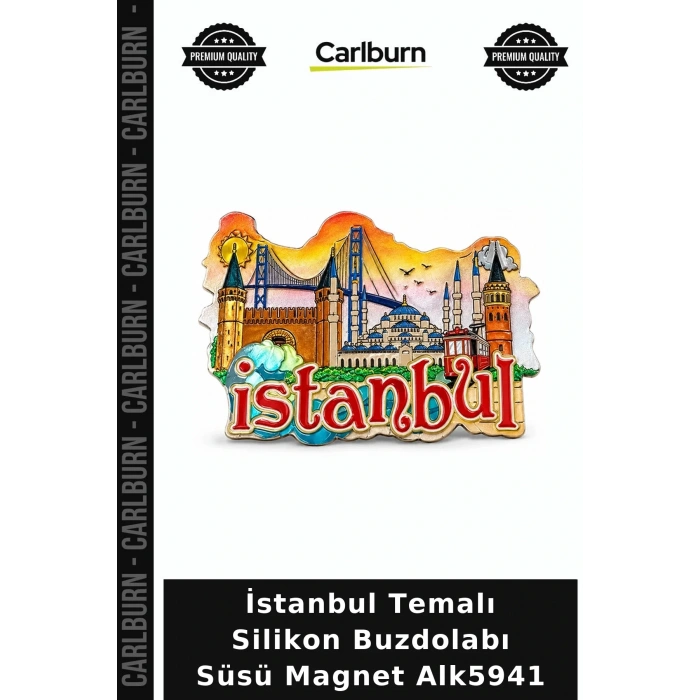Özel Üretim Hediyelik Hatıra Dekoratif Mutfak İstanbul Temalı Silikon Buzdolapı Süsü Magnet Alk5941