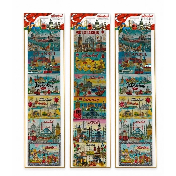 Özel Üretim Hediyelik Hatıra Mutfak İstanbul Temalı Silikon Buzdolapı Süsü Magnet 6Lı Set Alk5809