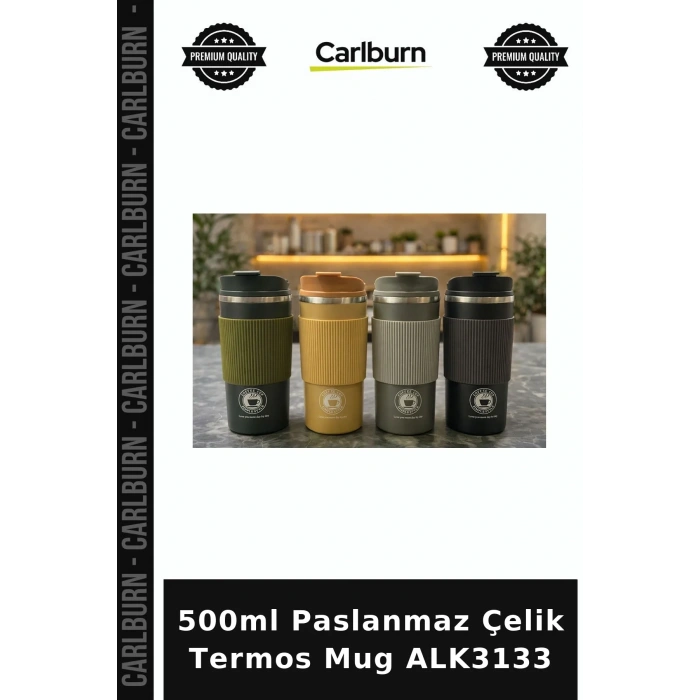 Özel Üretim İçecek 500ml Paslanmaz Çelik Termos Mug - Sızdırmaz Kapaklı Çift Katmanlı Termos ALK3133