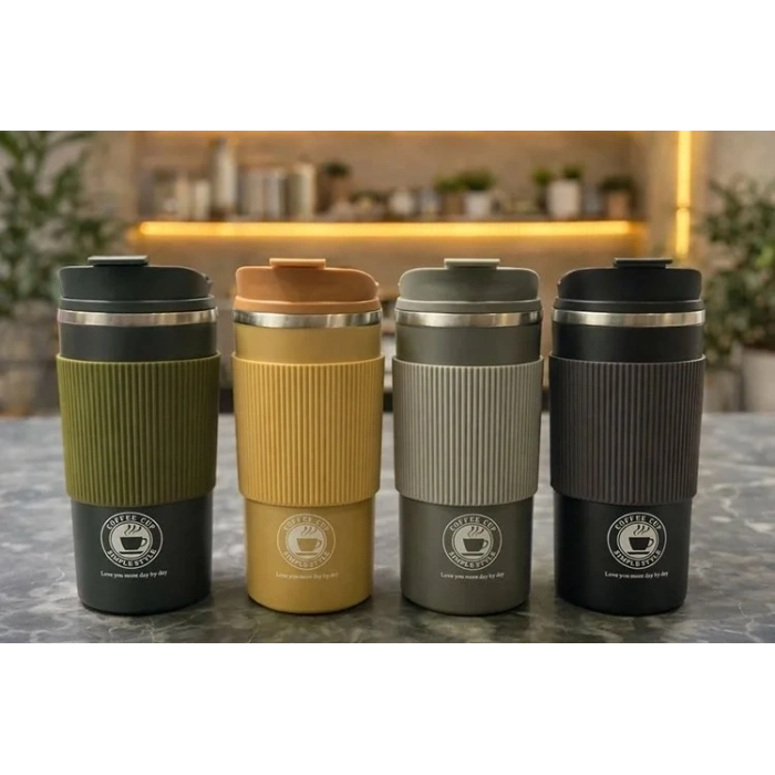Özel Üretim İçecek 500ml Paslanmaz Çelik Termos Mug - Sızdırmaz Kapaklı Çift Katmanlı Termos ALK3133