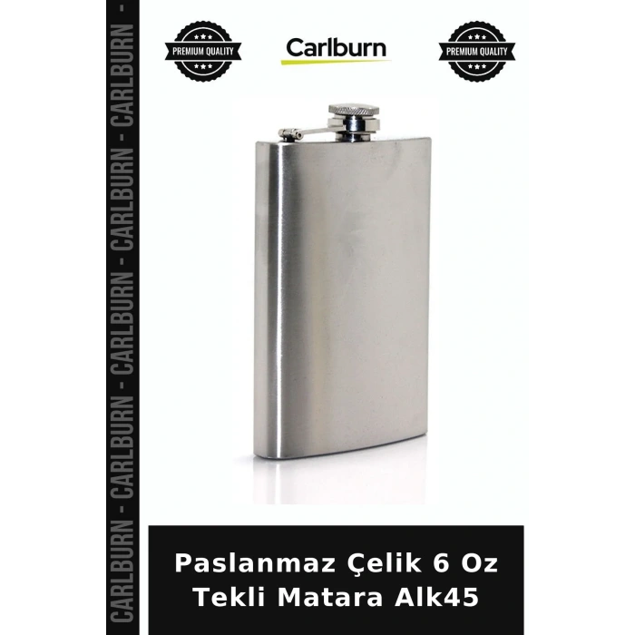 Özel Üretim Kamp Aksesuar Hediye Paslanmaz Çelik 6 Oz Tekli Matara Alk45