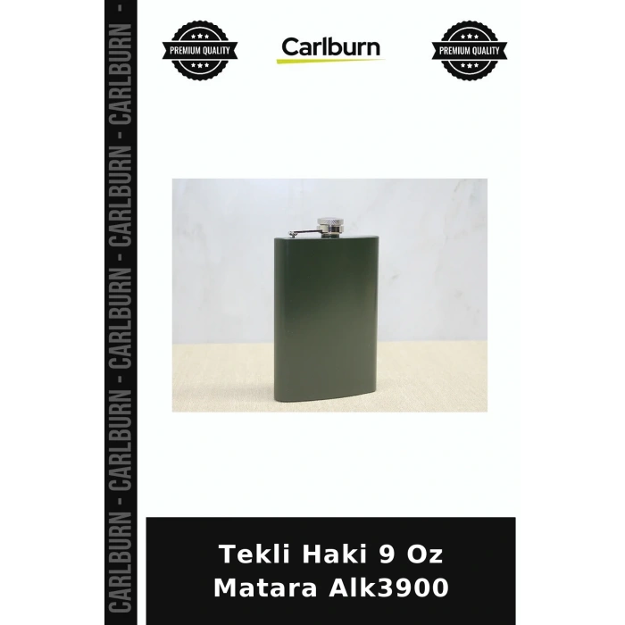 Özel Üretim Kamp Aksesuar Tekli Haki 9 Oz Matara Alk3900