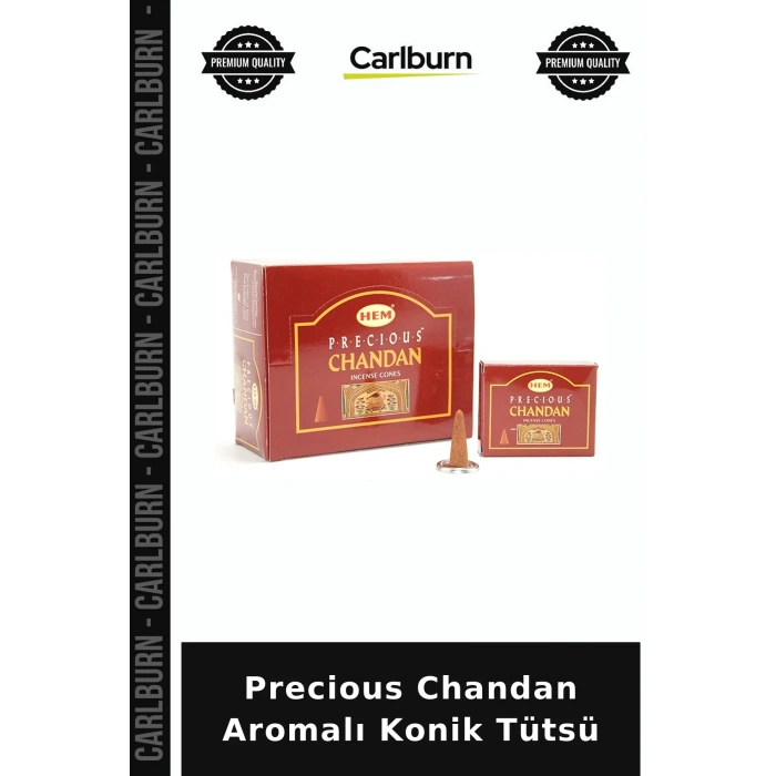 Özel Üretim Koku Precious Chandan Aromalı Konik Tütsü