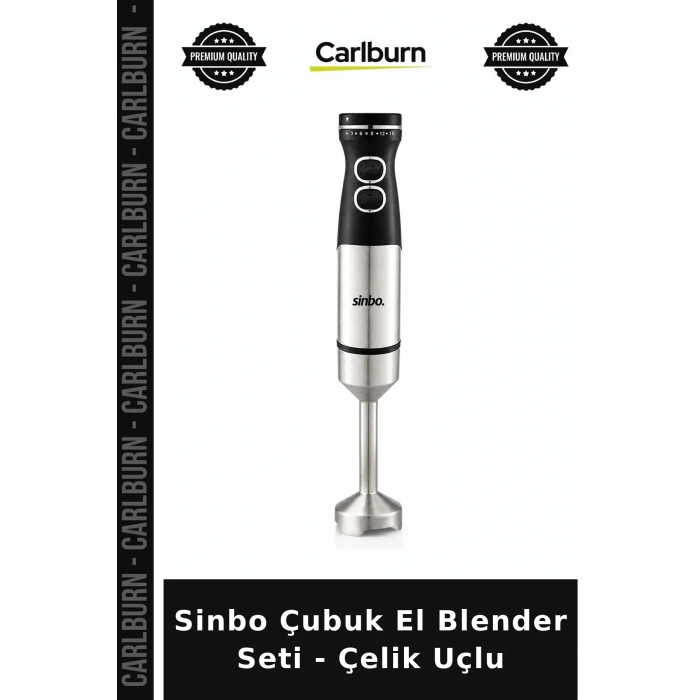 Özel Üretim Mutfak Pratik Ergonomik Sinbo Çubuk El Blender Seti - Çelik Uçlu - Güçlü Performans