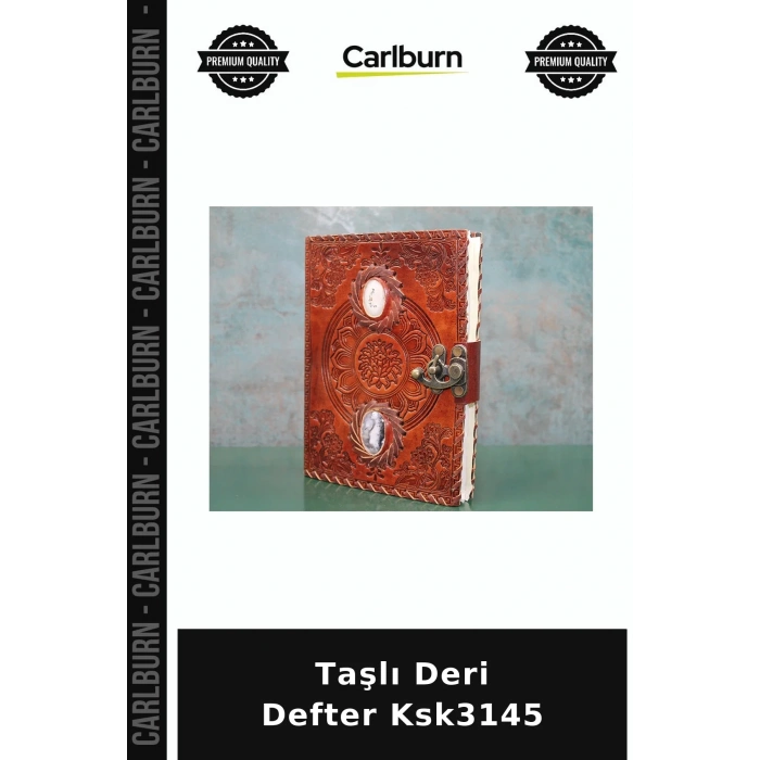 Özel Üretim Not Defteri Hediye Şık Taşlı Deri Defter Ksk3145