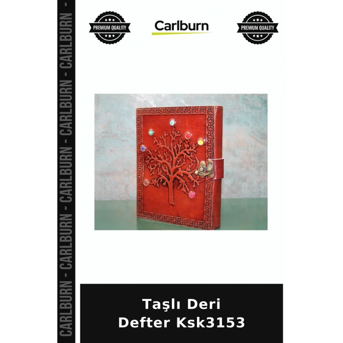 Özel Üretim Not Kişisel Hatıra Şık Taşlı Deri Defter Ksk3153