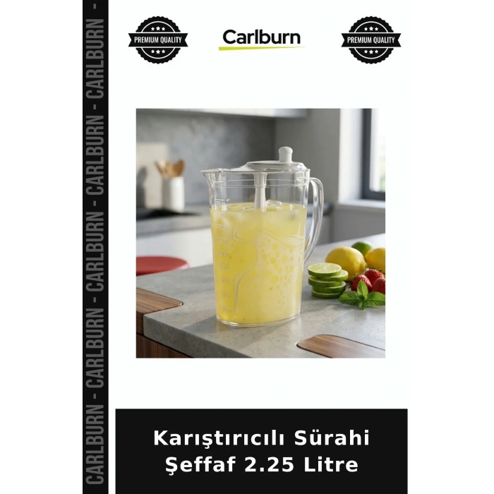 Özel Üretim Pratik Mutfak Servis İçecek Şeffaf Karıştırıcılı Sürahi