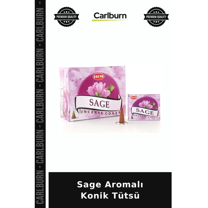 Özel Üretim Sage Aromalı Konik Tütsü