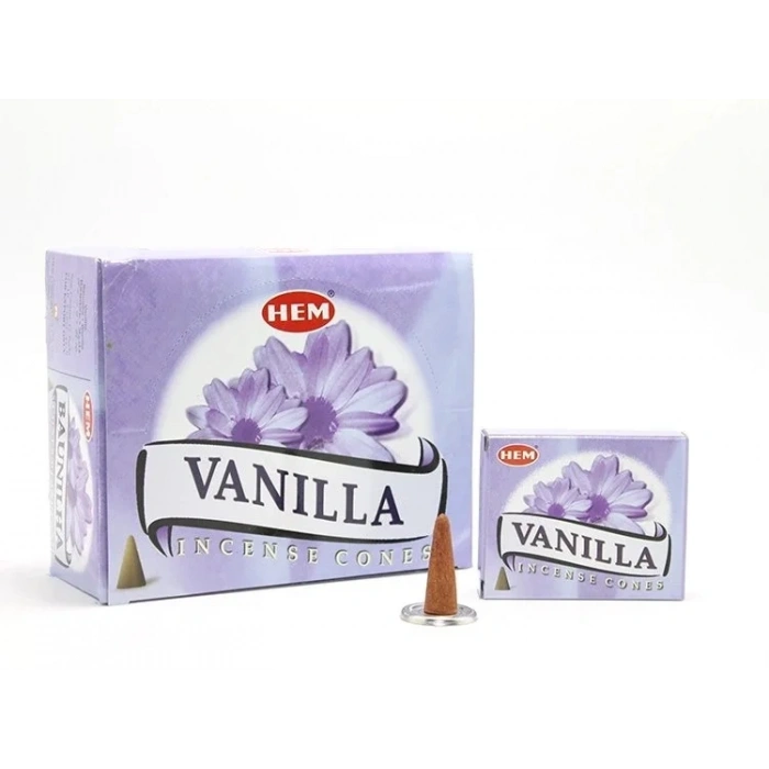 Özel Üretim Tatlı Koku Rahatlatıcı Ev Kokusu Aromaterapi Dekoratif Vanilla Aromalı Konik Tütsü