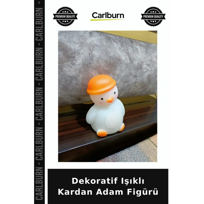 Özel Üretim Yılbaşı LED Süs Dekoratif Işıklı Kardan Adam Figürü