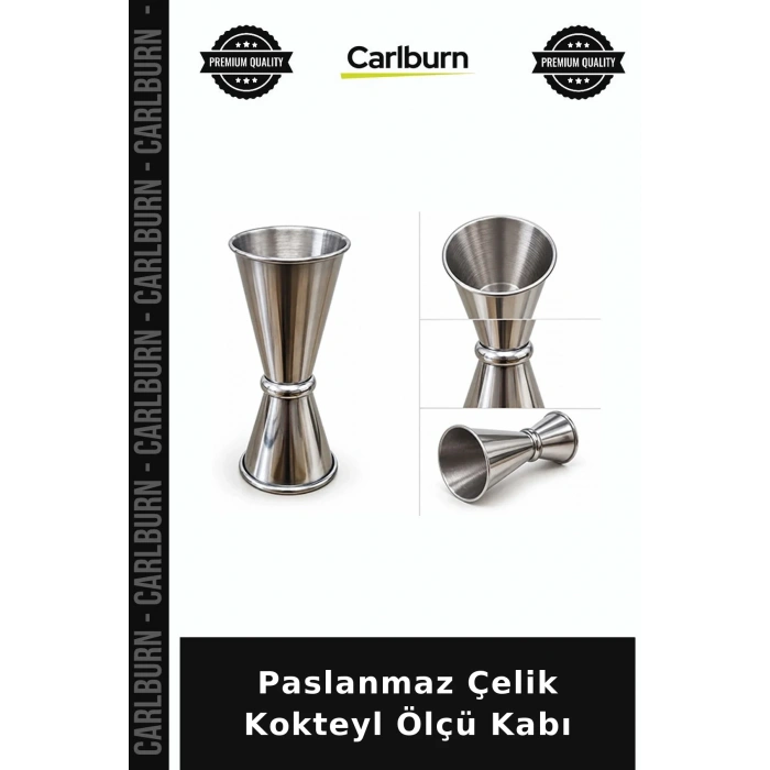 Paslanmaz Çelik Çift Taraflı Kokteyl Ölçü Kabı Jigger