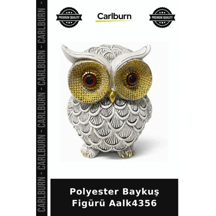 Polyester Baykuş Figürü Masa Süsü Dekoratif Obje Parçası