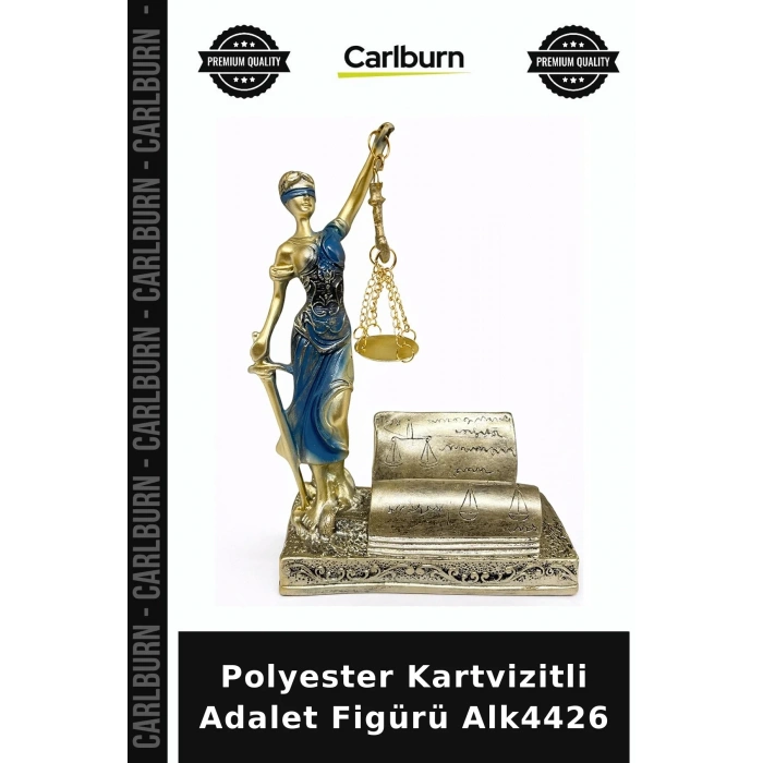 Polyester Kartvizitli Adalet Figürü İs Yeri Hediyesi Buro Dekorasyonu Stil Sahibi