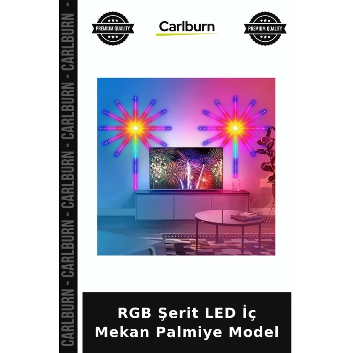 RGB Şerit LED İç Mekan Palmiye Model Modern Aksesuar Duvar Işığı
