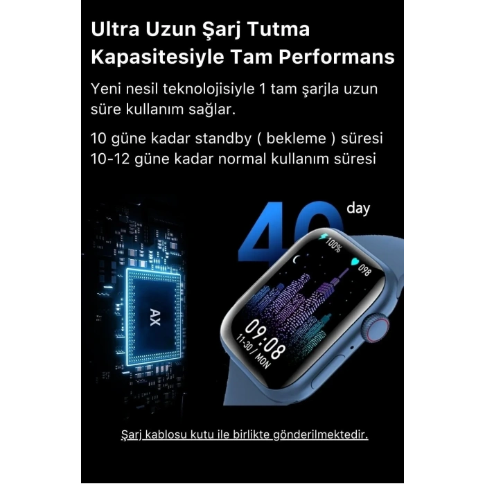 Su Geçirmez 45mm T700s Watch 7 Ios Android Sağlık Sensörlü Bluetooth Aramalı Alarm Akıllı Saat