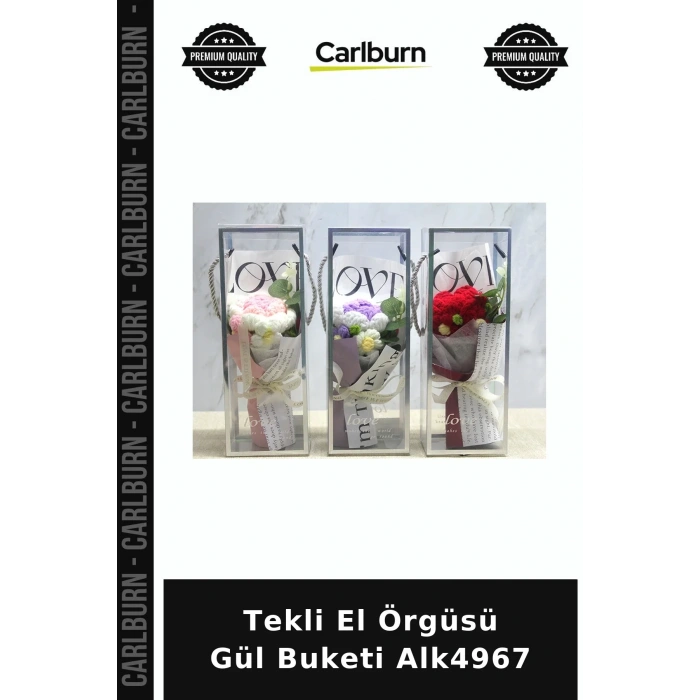 Tekli El Örgüsü Gül Buketi Hatiran Sürpriz Sunum