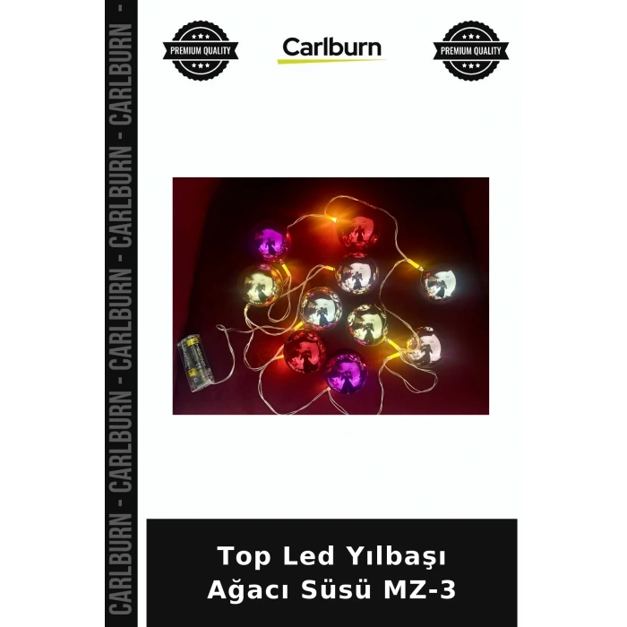 Top Led Yılbaşı Ağacı Süsü MZ-3 Stüdyo Işığı Salon Dekoru Pilli Lamba