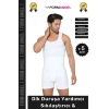 #ErkekKorse Dik Duruş Vücut Bel Göğüs Toparlayıcı Göbek Sıkılaştırıcı Erkek Korse Atlet - 5 Adet