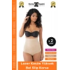 #Korse Toparlayıcı Kaymaz 2 Beden Küçülten Kadın Lazer Kesim Yüksek Bel Slip Korse - 2 Adet