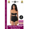 #Korse Toparlayıcı Kaymaz 2 Beden Küçülten Kadın Lazer Kesim Yüksek Bel Slip Korse - 3 Adet