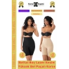 #Korse 2 Beden Küçülten Kaymaz Toparlayıcı Battal Boy Lazer Kesim Yüksek Bel Paçalı Korse 4lü Set