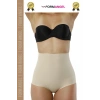 #Korse 2 Beden İncelten Toparlayıcı İz Göstermeyen Kaymaz Kadın Lazer Kesim Slip Korse - 4 Adet