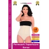#Korse Yüksek Bel Vücut Karın Mide Şekillendirici Külot Fermuarlı Toparlayıcı Slip Korse - 4 Adet